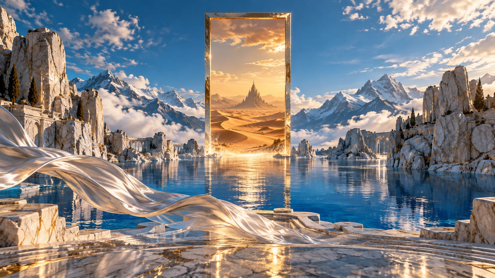Beyond the frame.